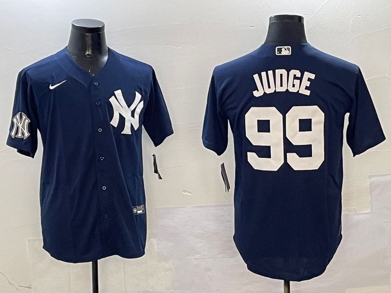 Men New York Yankees #99 Judge Drak Blue Game 2025 Nike MLB Jersey style 4->new york yankees->MLB Jersey